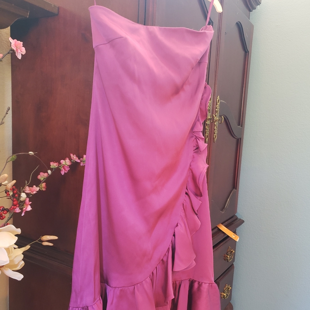 Silk strapless dress